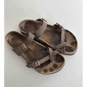Birkenstock Mayari Shoes Womens Size 7 38 Mocha Sandals Made in Germany Leather